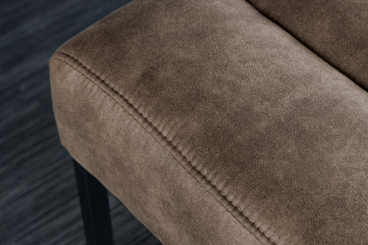 Bank PETIT BEAUTÉ 110 cm Mikrofaser grau taupe