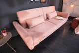 Sofa bed BELLEZZA 210cm textured fabric dusky pink