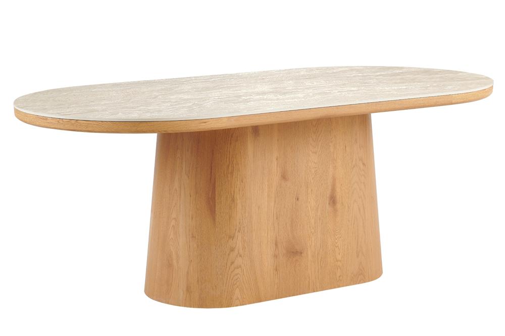 Jídelní stůl UNIQUE 200 cm – přírodní travertin