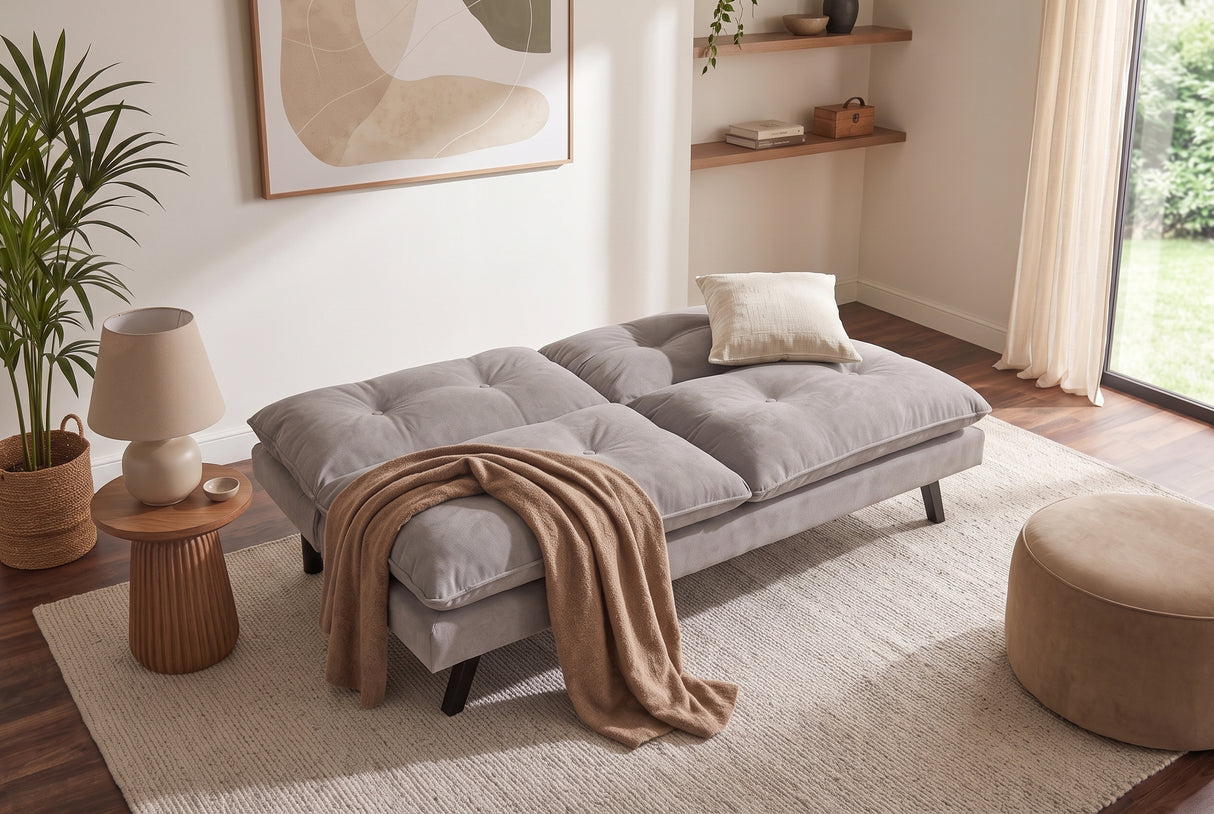 Schlafsofa COCOONING 190 cm 3-Sitzer Chenille beige