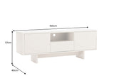 TV Board SAVOY 150cm 3D w/ white marble ceramic top