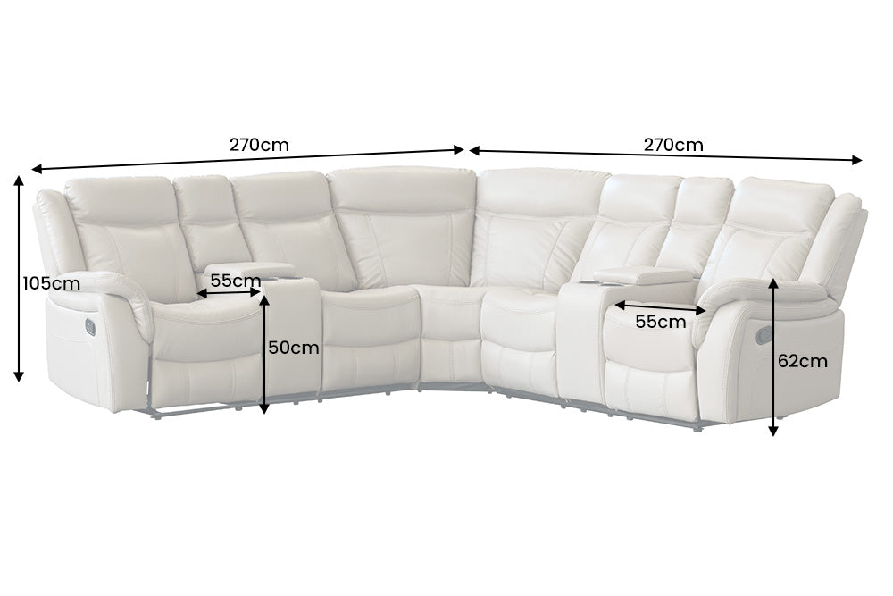 Cinema armchair HOLLYWOD 5-seater artificial leather beige