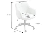 Office chair EUPHORIA 47-56cm artificial leather white