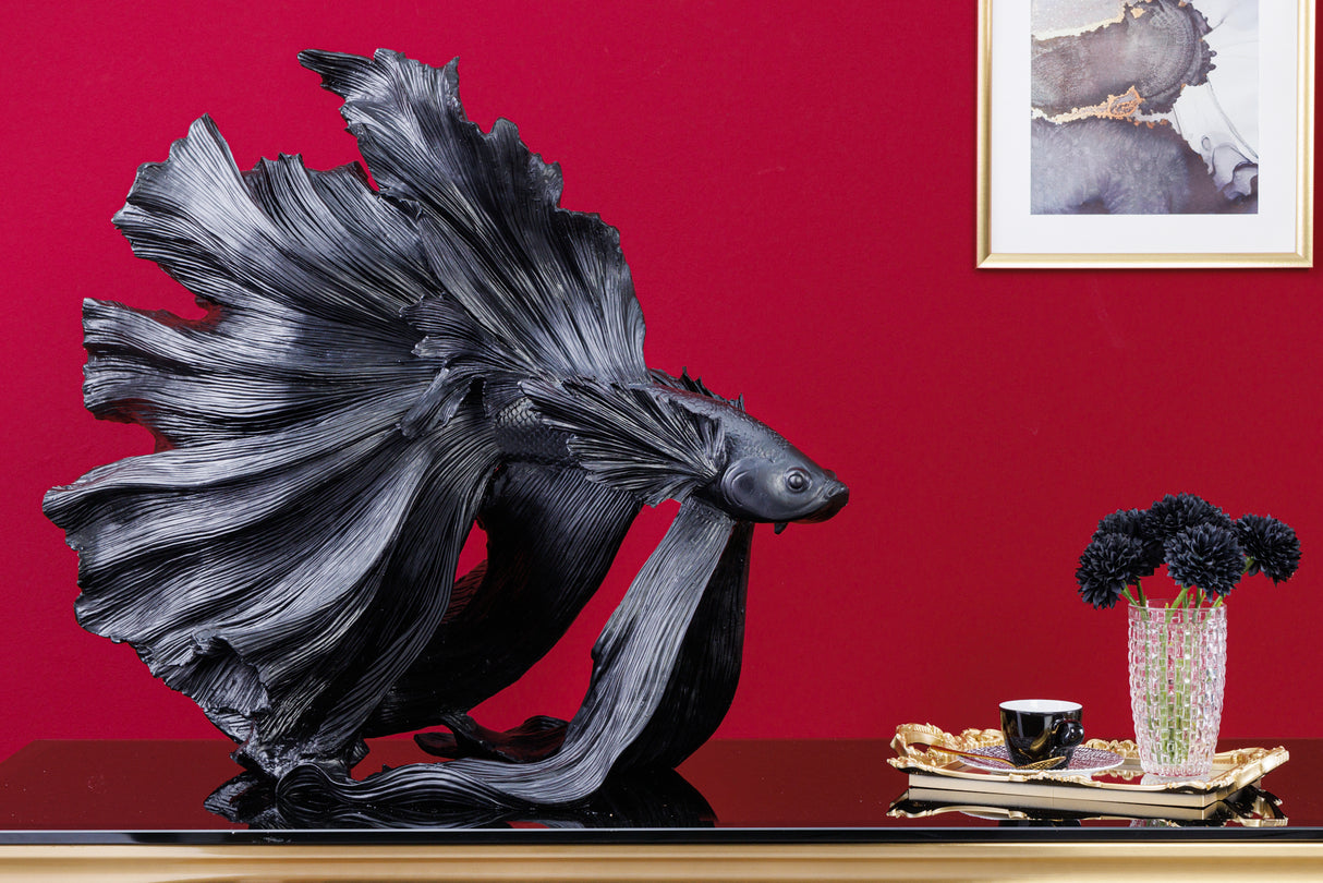 Decoration fish CROWNTAIL 65cm polyresin black