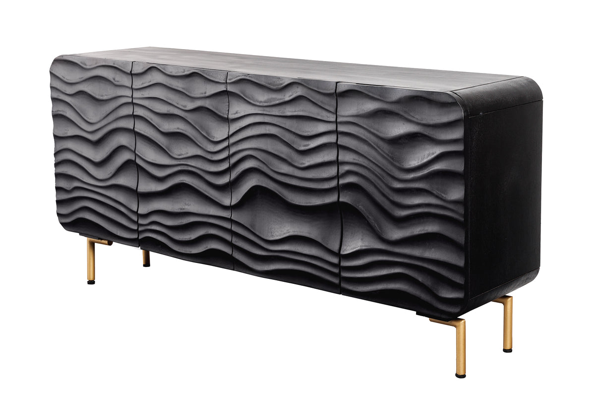 Komoda WAVE 160cm mango černý