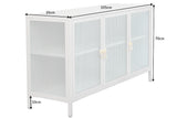 Display cabinet AMSTERDAM 105cm ribbed glass greige