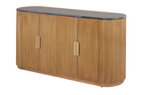 Sideboard VENEZIANO 170cm Mangoholz und Marmorplatte grünbraun