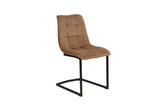 Freischwinger MIAMI quadratische Steppung Cord taupe mit schwarzem Metallgestell