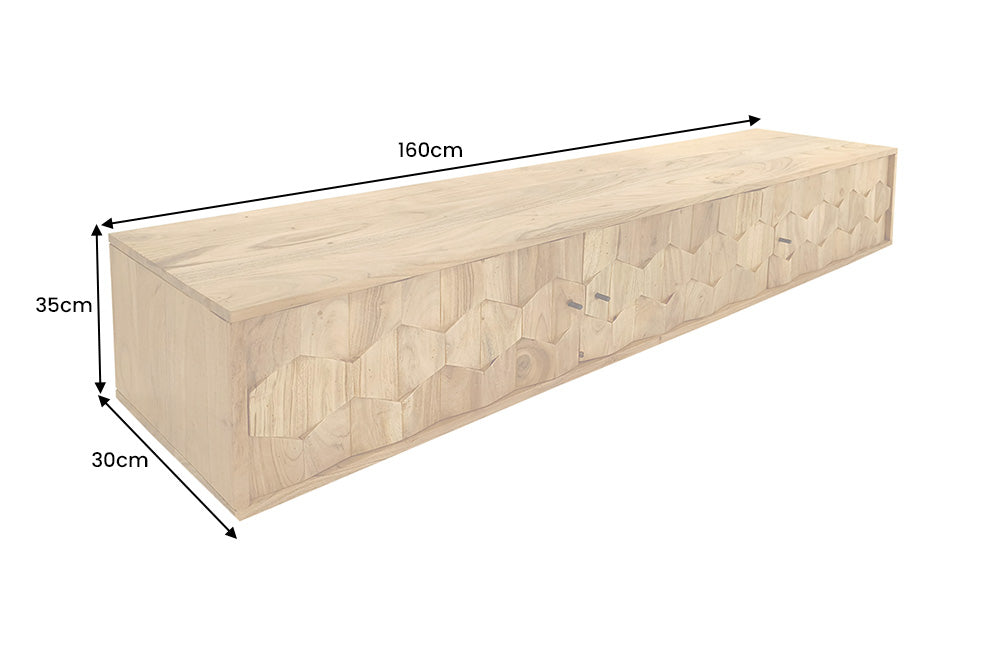 TV-Board MYSTIC LIVING 160cm hanging acacia wood