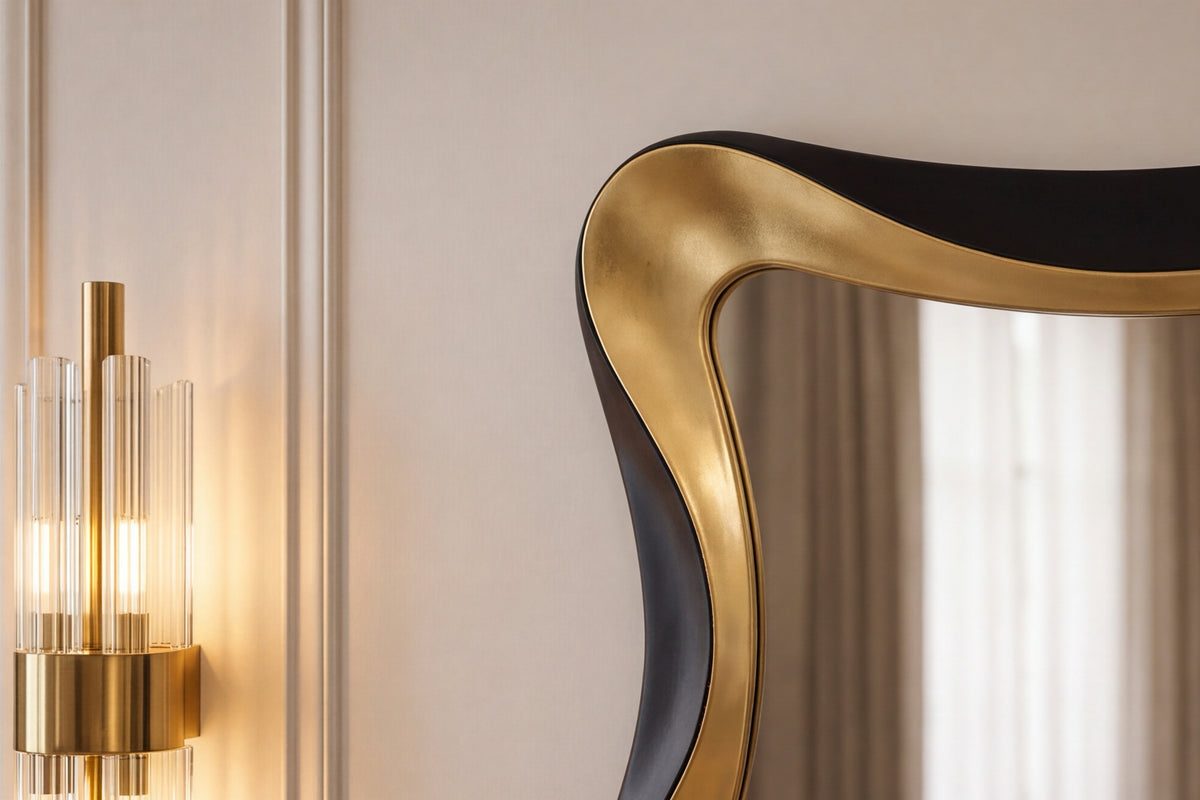 Wandspiegel ALICE 120 cm schwarz gold