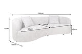 Sofa ATELIER 230cm 3-Sitzer Bouclé grau