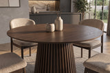 Esstisch VALHALLA WOOD Ø 120cm rund Eichenholz furniert Rauchbraun
