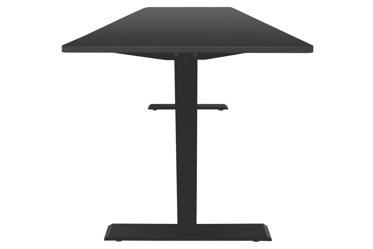 Office desk BLACK DESK 140cm height adjustable anthracite w/ black frame