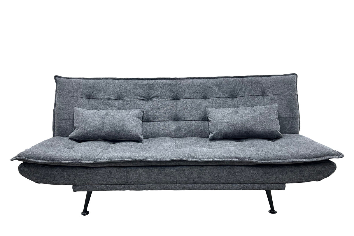 Sofa bed JAZZ 195cm 3-seater textured fabric grey