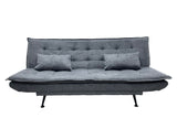 Sofa bed JAZZ 195cm 3-seater textured fabric grey