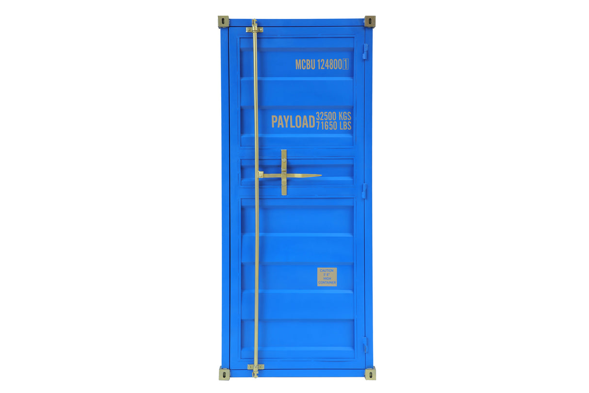 Bar cabinet Container GLOBETROTTER 180cm blue