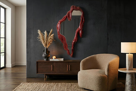 Wall mirror FLUIDUM 150cm red