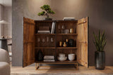 Highboard SCORPION 120cm 3D mango schwarz