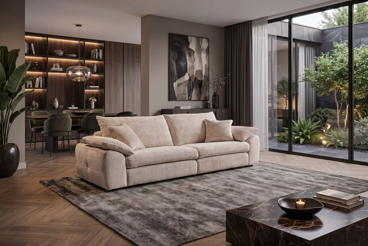 Sofa SOHO 260cm 4-seater chenille beige