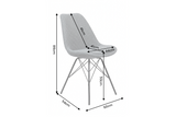 Chair SCANDINAVIA MEISTERSTÜCK  textured fabric grey w/ black legs