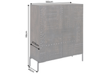 Highboard TRIBAL 120cm 3D antique look mango wood dark brown