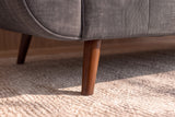 Sofa bed DIVANI 220cm 3-seater velvet grey