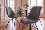 Chair SCANDINAVIA MEISTERSTÜCK  textured fabric grey