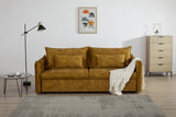 Schlafsofa APARTMENT 215cm 3-Sitzer Samt senfgelb