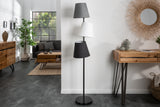 Floor lamp LEVELS 163cm 3 linen shades black grey white