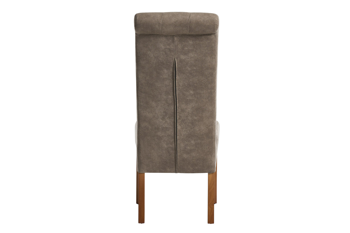 Chair CASA w/ neck roll microfibre taupe