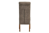 Chair CASA w/ neck roll microfibre taupe