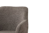 Swivel chair AMBIENTO 180° auto-return w/ armrests brown