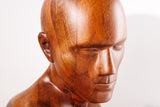 Wandskulptur SOUL 60cm Mangoholz braun