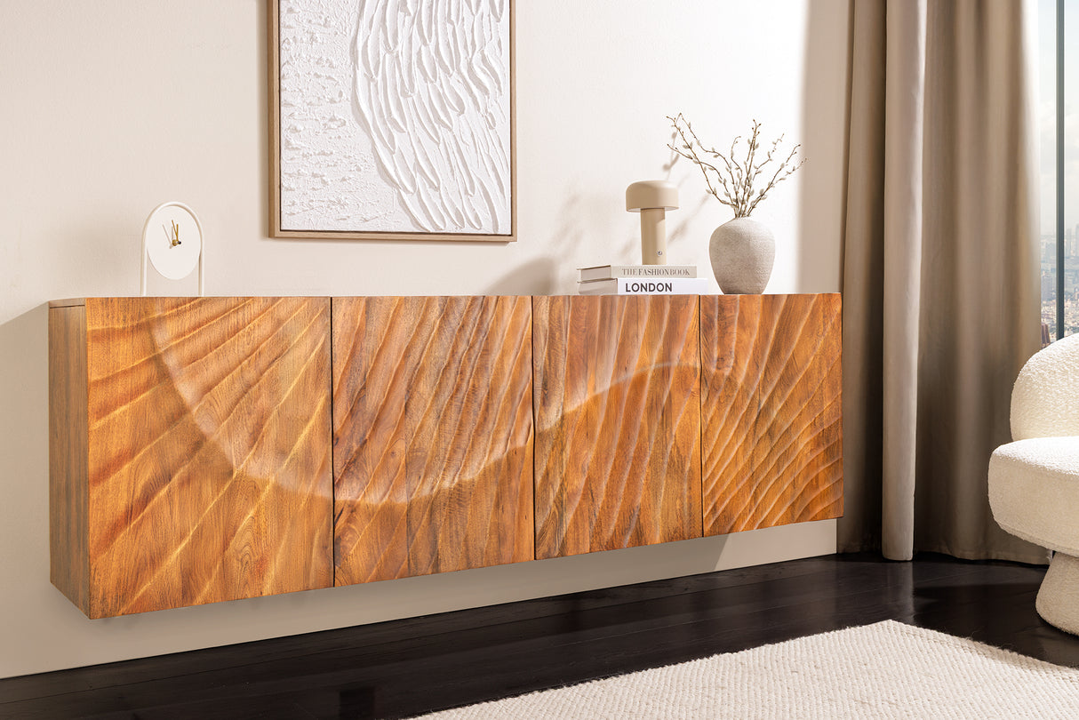Sideboard SCORPION 180cm 3D hängend Mangoholz braun