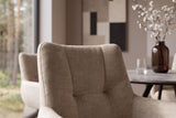 Drehstuhl SIGNATURE 360° drehbar m/ Armlehnen Federkern Samt beige