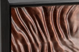 Highboard FLUID 110cm 3D acacia wood dark walnut brown
