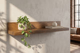 Wall shelf MAKASSAR 80cm mango wood brown honey finish