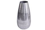 Vase ORIENTAL 50cm mit Hammerschlageffekt silber