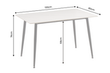 Esstisch MILANO 120cm Keramik weiß