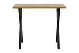 Bar table WILD 120cm table top 40mm X-legs wild oak look natural