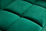 Sofa bed BOUTIQUE 215cm with armrests velvet emerald green