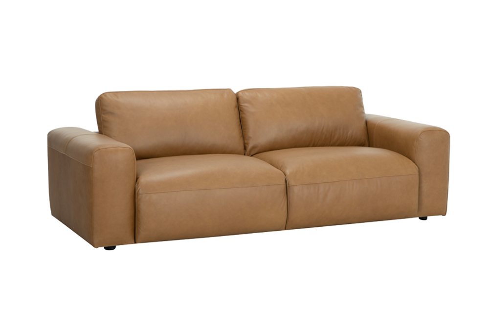 Sofa BIG GEORGE 245cm 3-seater leather cognac