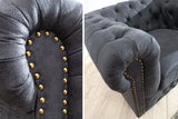 Sessel CHESTERFIELD Antikoptik Mikrofaser grau