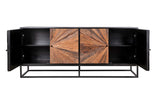 Sideboard BARRACUDA 180cm mango wood and brown teak wood