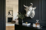 Wall Deco bull head TORERO 65cm silver