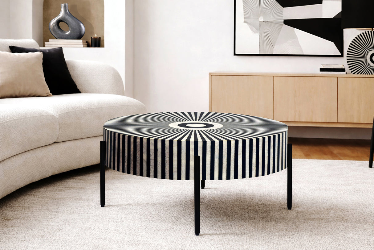 Couchtisch Knocheneinlage HAMONY NATURE 65cm