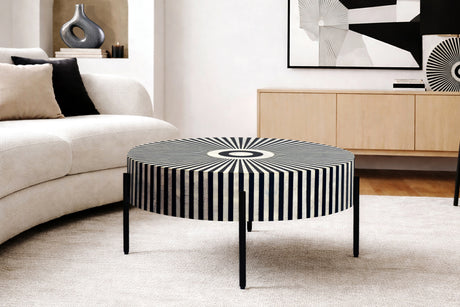 Couchtisch Knocheneinlage HAMONY NATURE 65cm