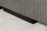 Corner sofa BABYLON 270cm XXL w/ ottoman cord grey
