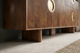 Sideboard MADISON 180cm strukturierte Front braun