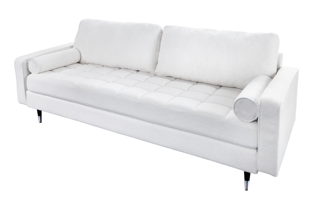 Sofa COZY 220cm 3-seater bouclé white